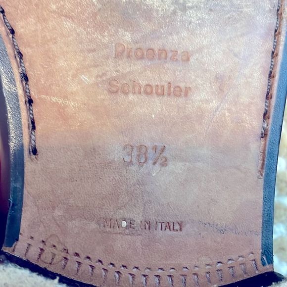 Proenza Schouler Sz 8.5 Leather Round Toe Loafers. - Picture 3 of 8